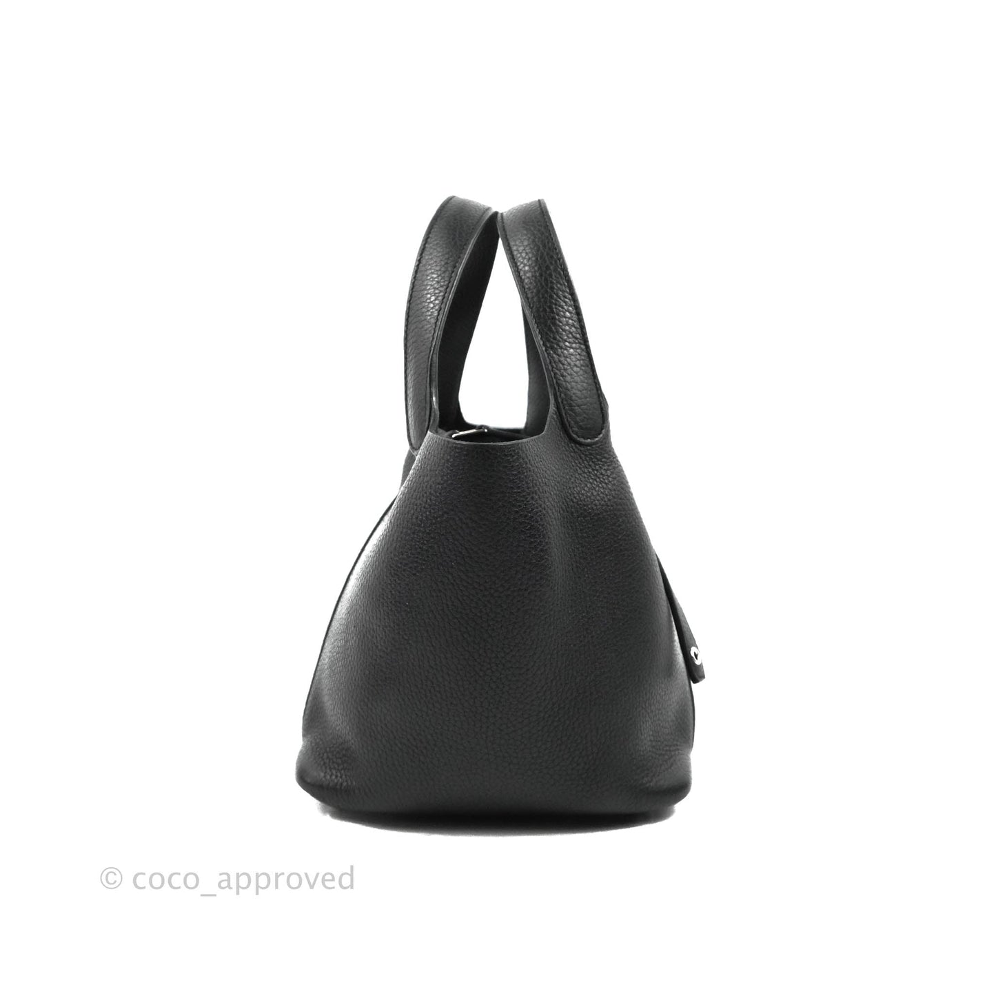 Hermès Picotin Lock 18 PM Black Taurillon Clemence Palladium Hardware