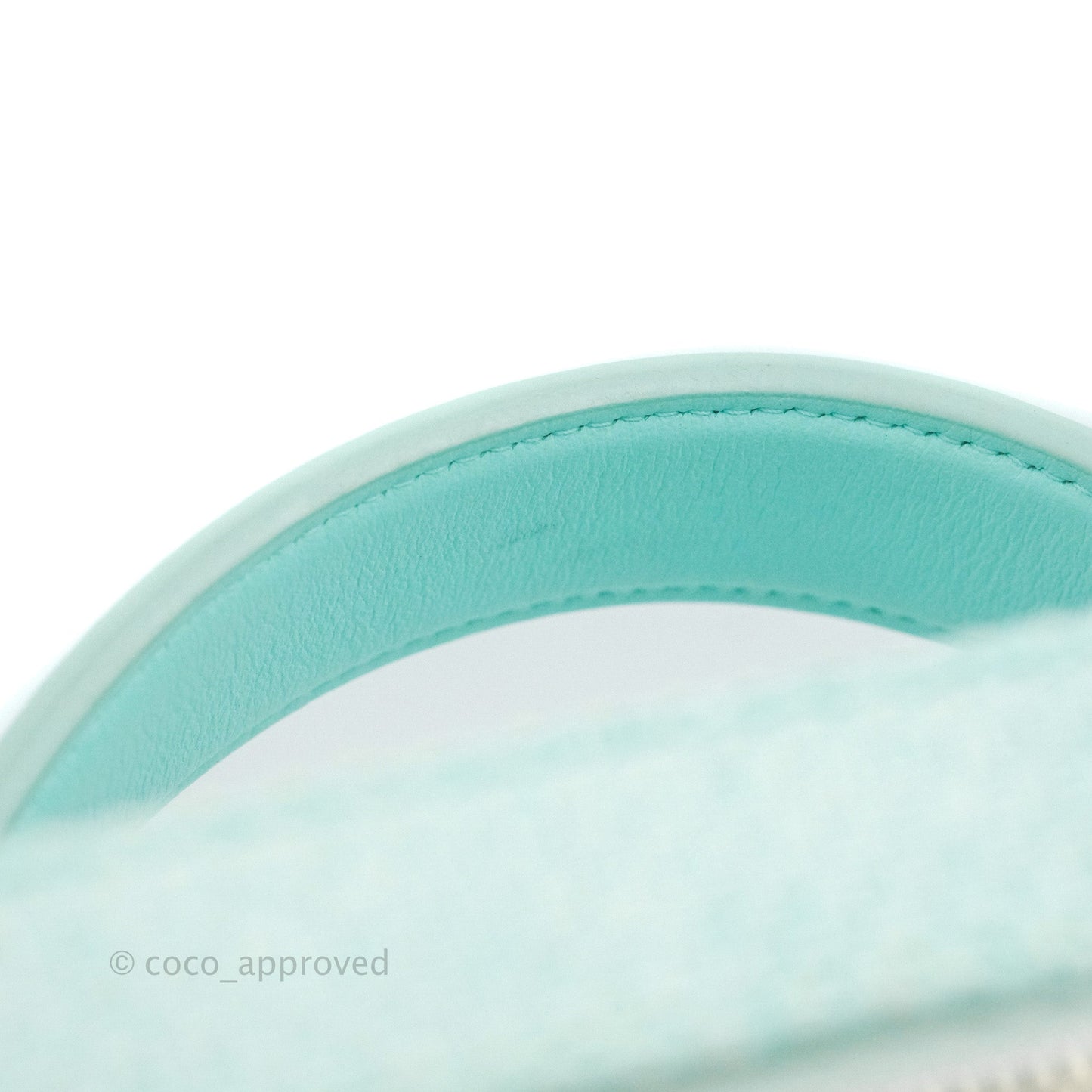 Chanel Deauville Vanity Pouch Mint Raffia Calfskin
