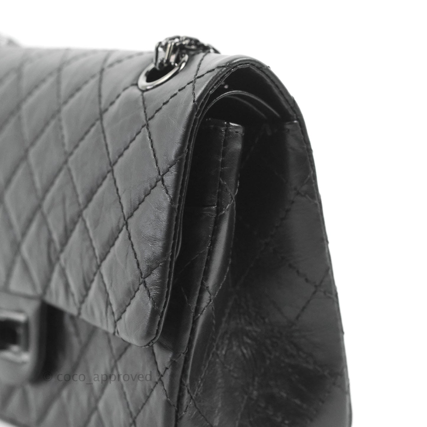 Chanel Reissue 225 Quilted Aged Calfskin So Black