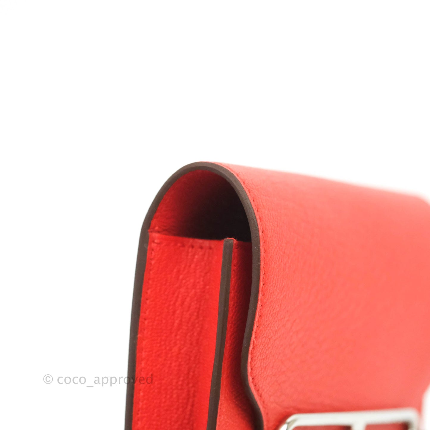 Hermès Roulis Slim Wallet Capucine Palladium Hardware