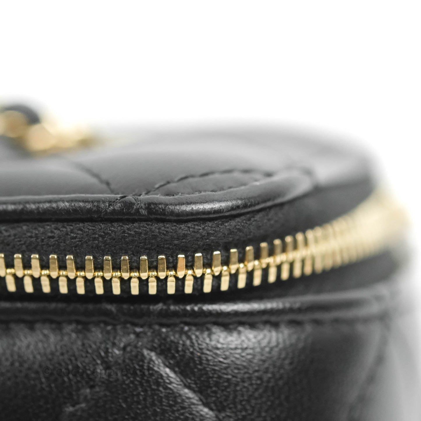 Chanel Classic Vanity with Chain Black Lambskin Gold Hardware
