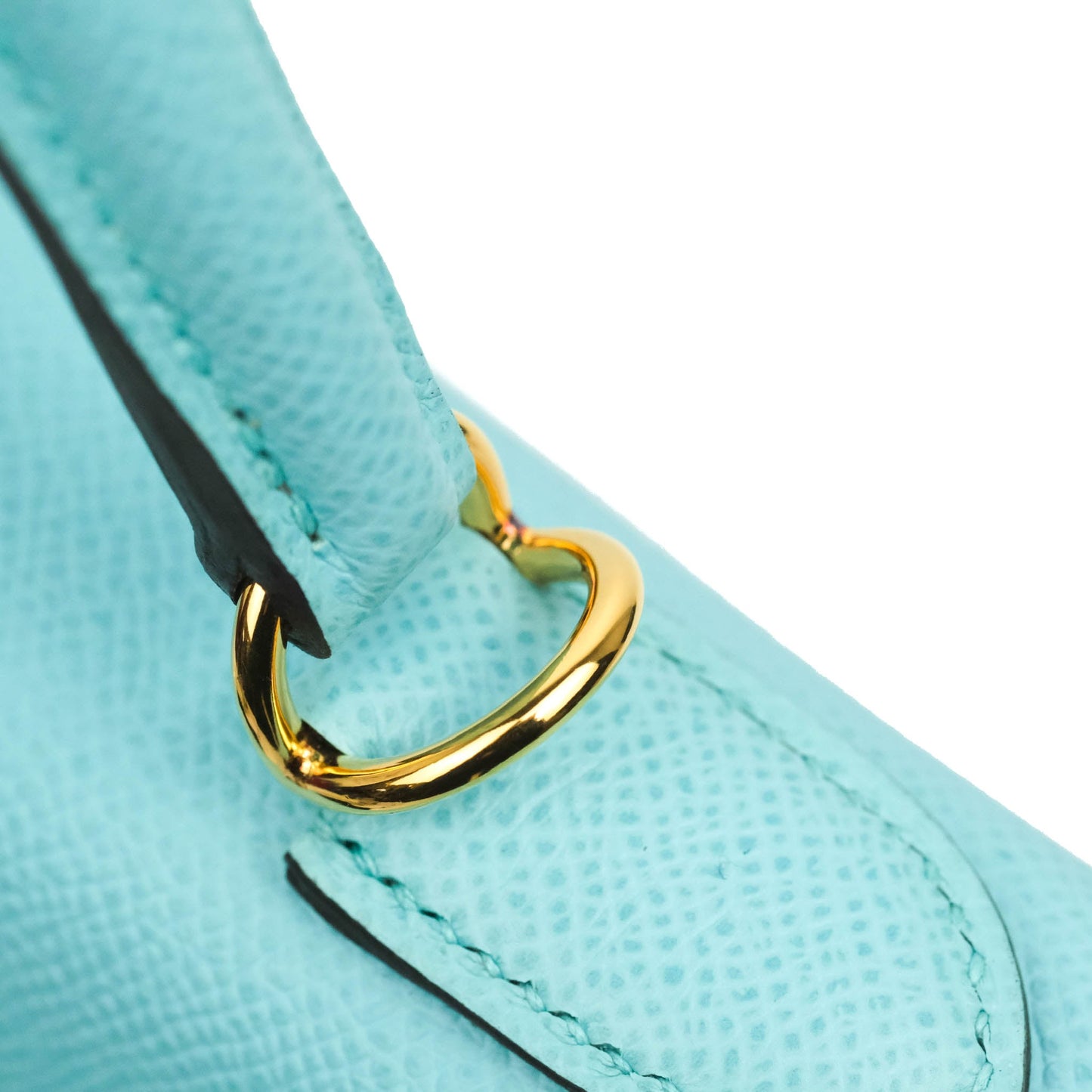 Hermès Sellier Kelly 28 Veau Epsom Bleu Atoll Gold Hardware