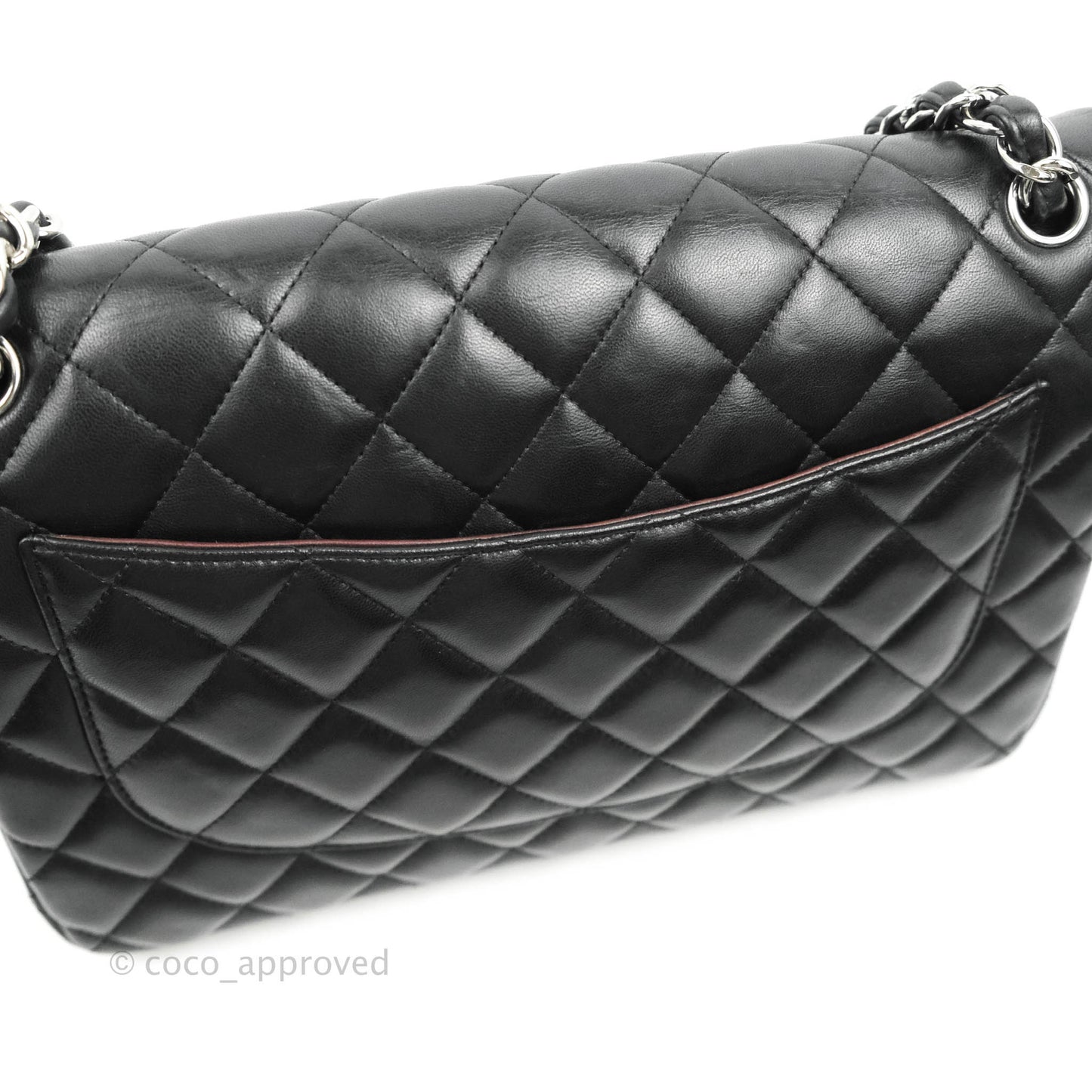 Chanel Jumbo Double Flap Black Lambskin Silver Hardware⁣⁣