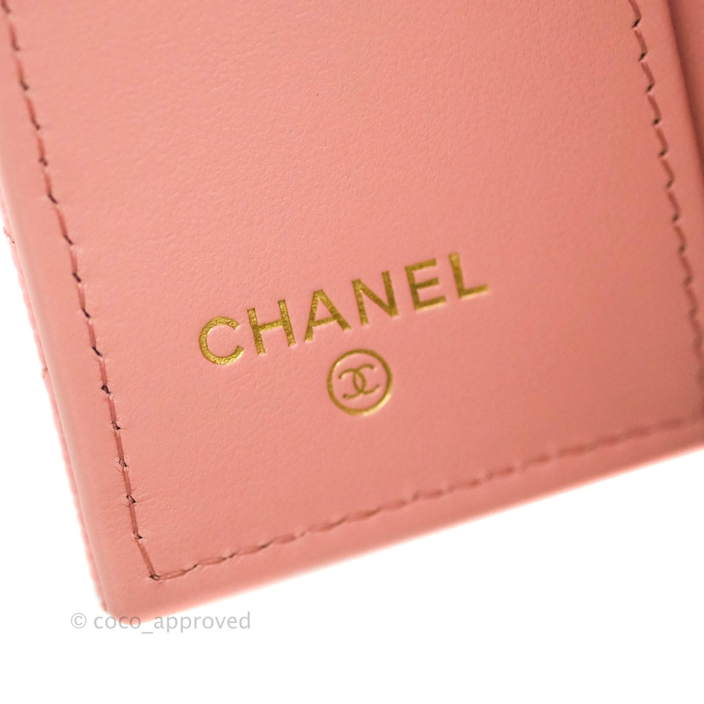 Chanel Quilted Small Classic Flap Trifold Wallet Pink Caviar Gold Hardware