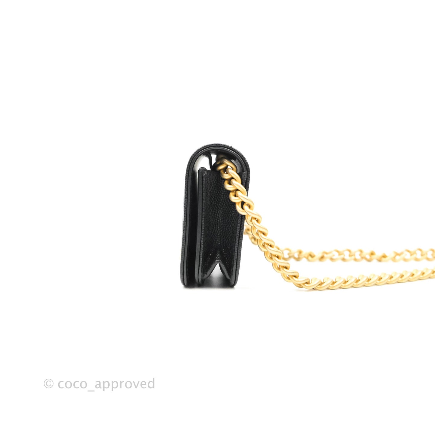 Chanel Chevron Boy Belt Bag Black Caviar Aged Gold Hardware