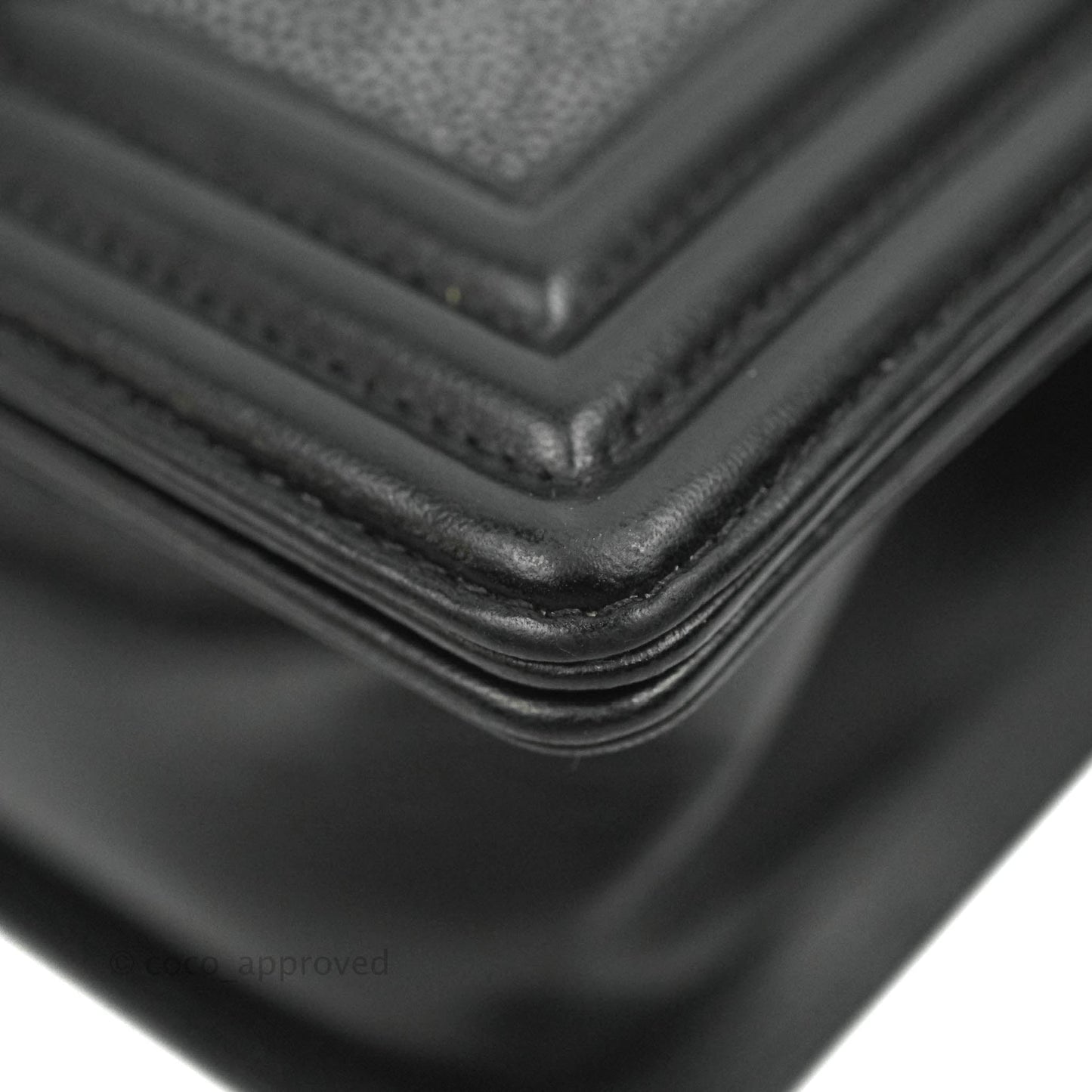 Chanel Small Boy Black Stingray Ruthenium Hardware