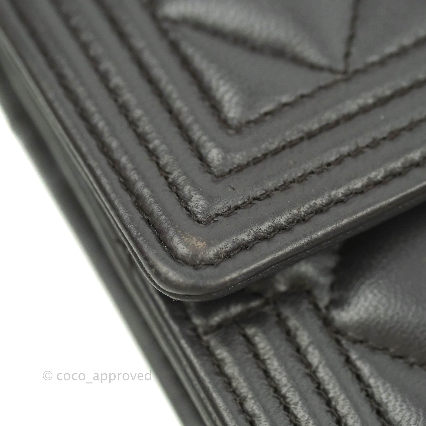 Chanel Quilted Boy Flap Long Wallet Dark Purple Lambskin Gold Hardware