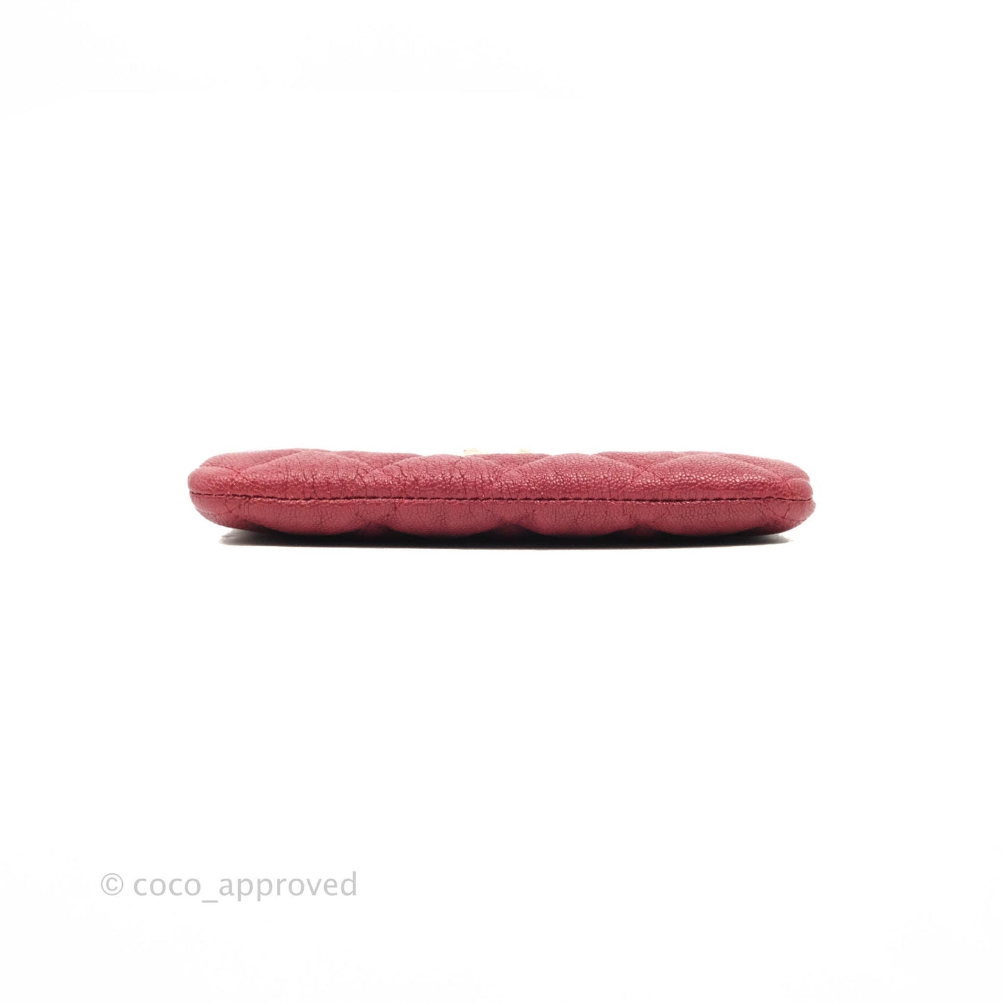 Chanel Mini Boy O Case Red Aged Caviar Gold Hardware