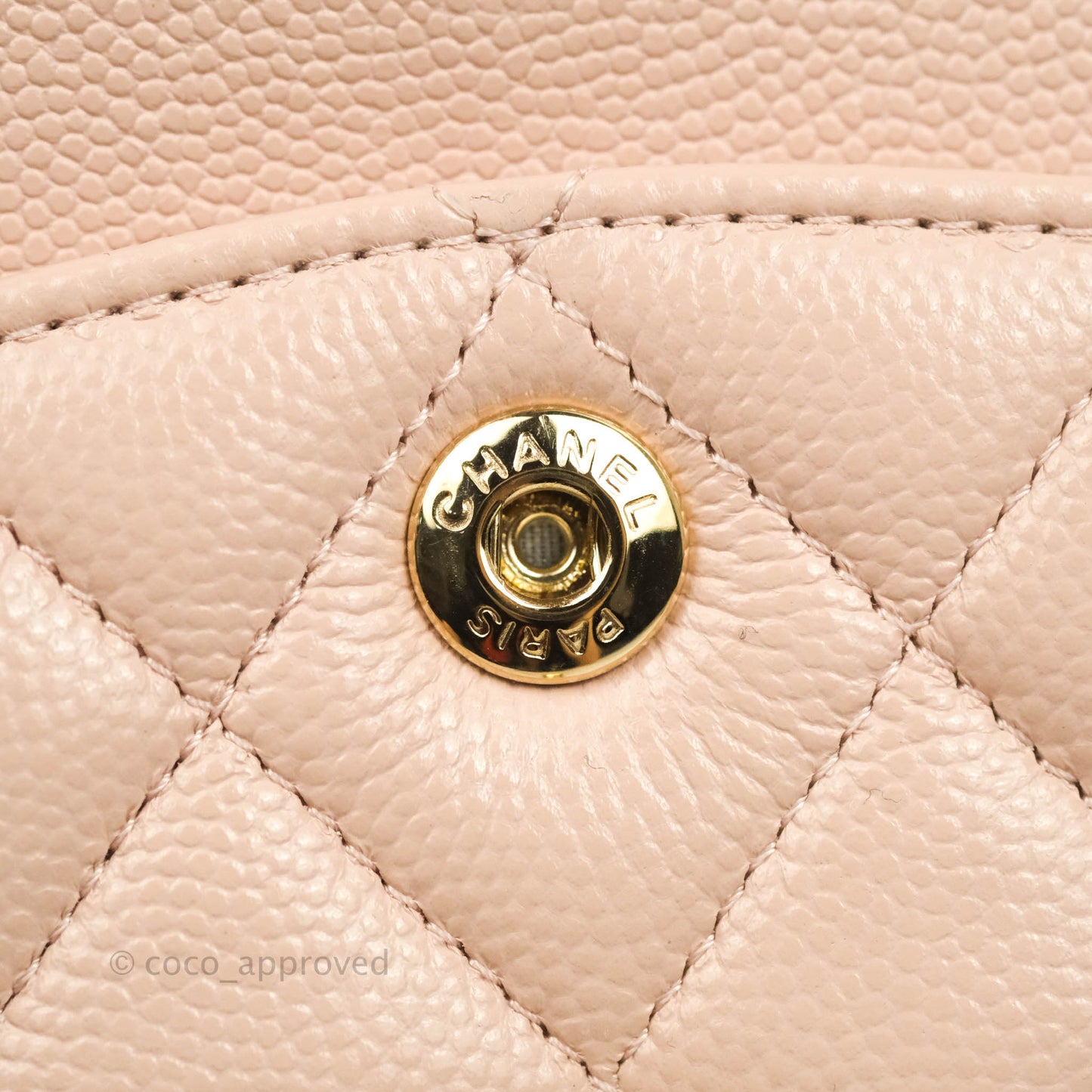 Chanel Small Classic Quilted Flap Rose Clair Pink Caviar Gold Hardware 21C