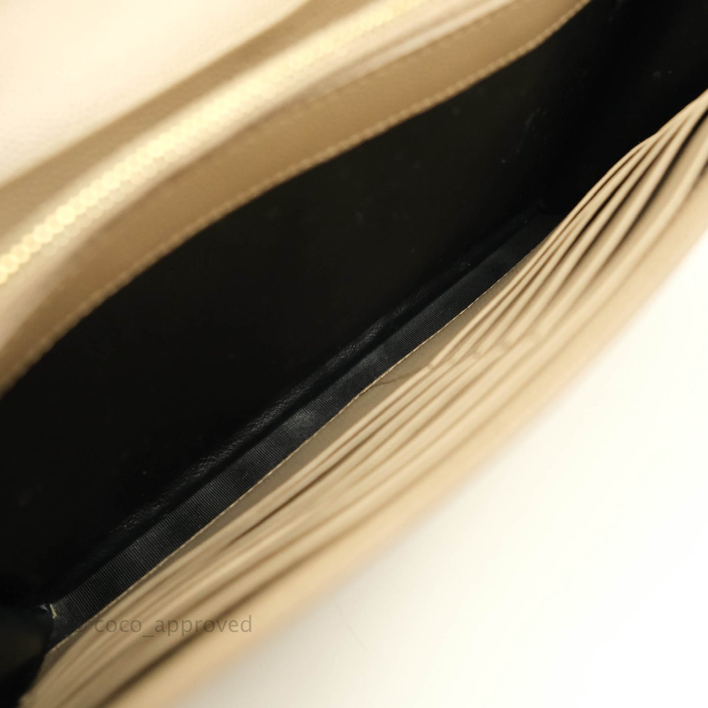 Saint Laurent Classic Beige Grained Leather Gold Hardware
