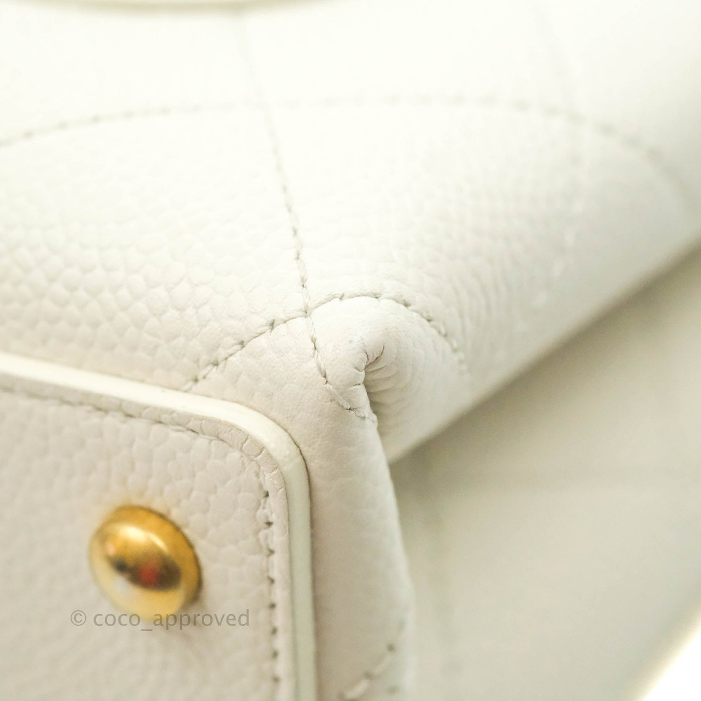 Chanel Chic Affinity Small Grained Calfskin Ivory Gold Hardware