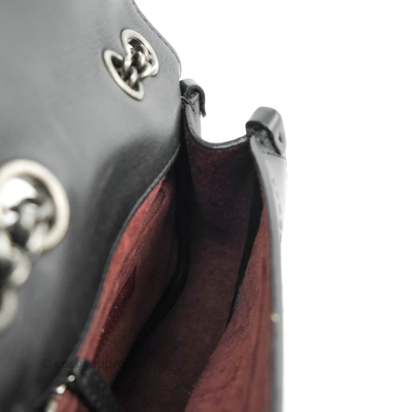 Chanel Flat Quilted Small Messenger Bag Black Calfskin Ruthenium Hardware