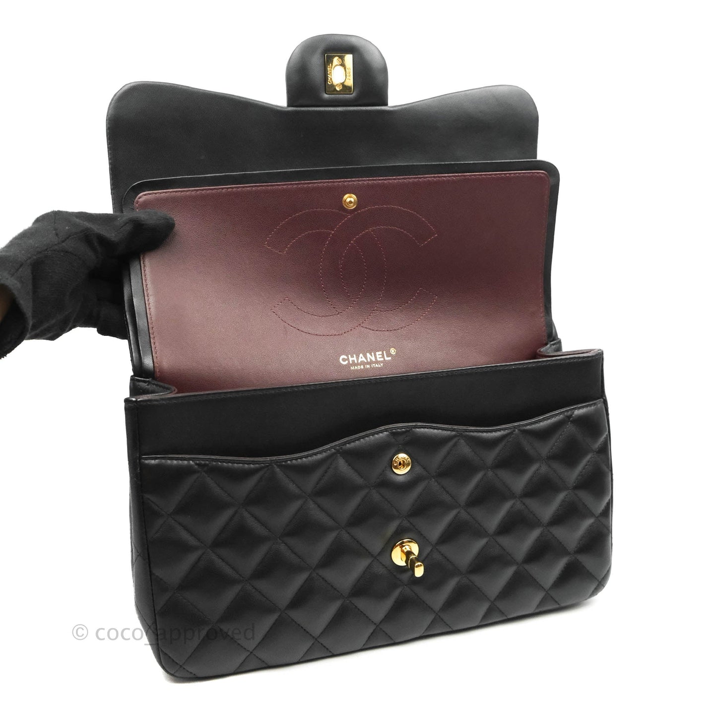 Chanel Jumbo Double Flap Black Lambskin Gold Hardware