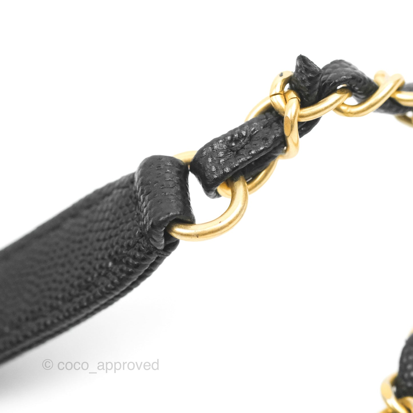 Chanel Mini School Memory Top Handle Flap Bag Black Caviar Aged Gold Hardware
