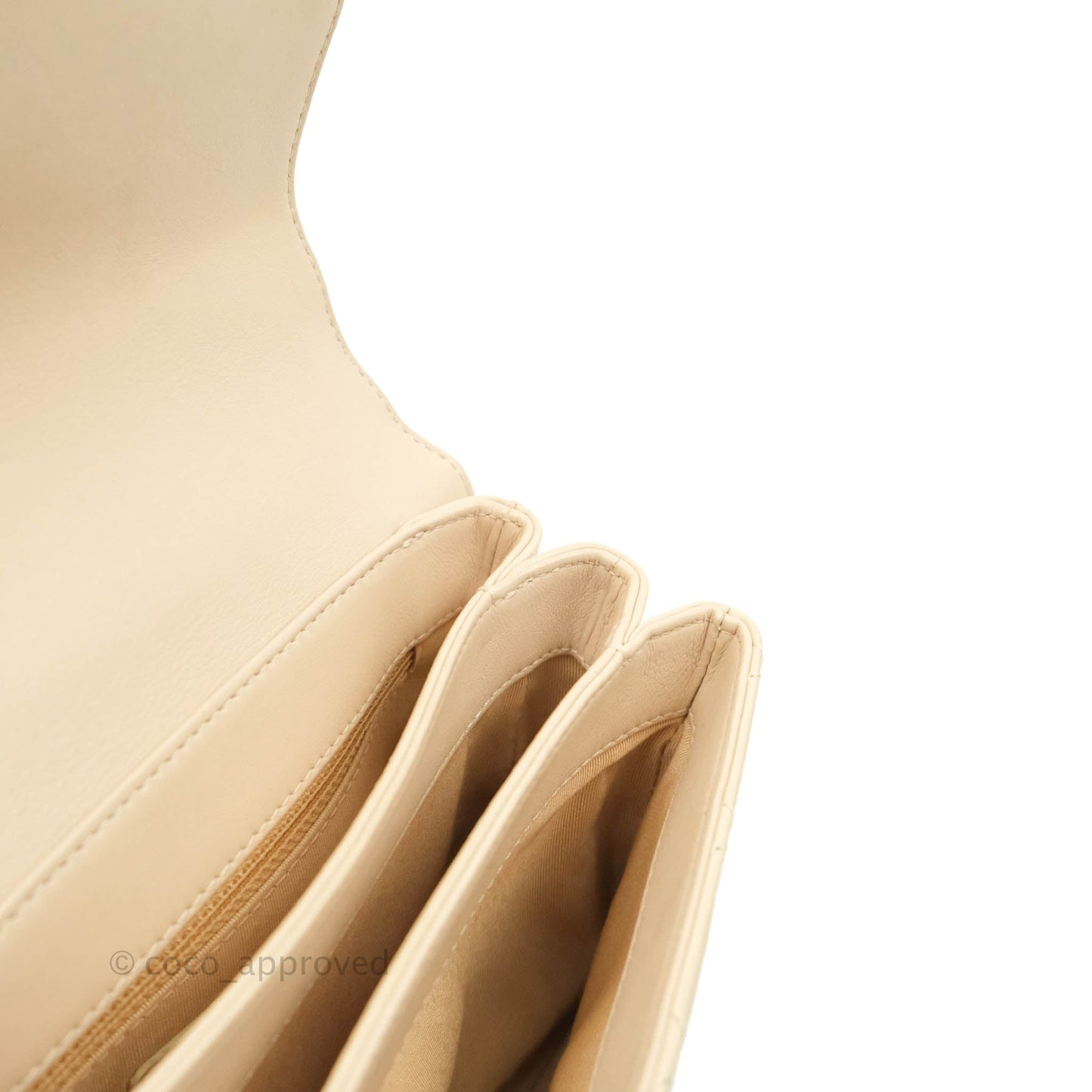 Chanel Small Gold Top Handle Bag Light Beige Lambskin Aged Gold Hardware