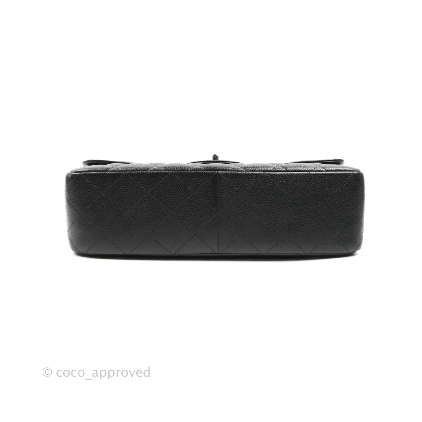 Chanel Jumbo Single Flap Black Caviar Silver Hardware⁣⁣