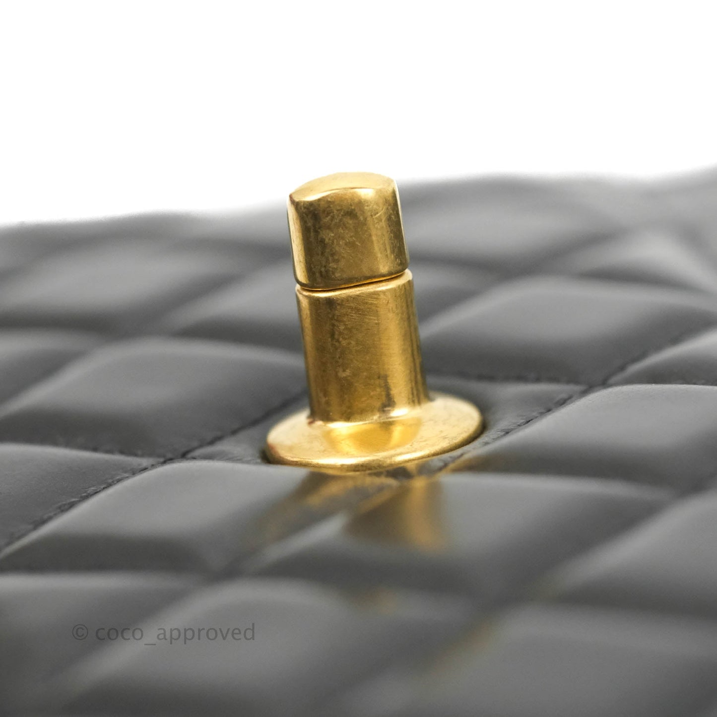 Chanel Quilted Wallet on Chain WOC Adjustable Chain Black Lambskin Aged Gold Hardware 22K