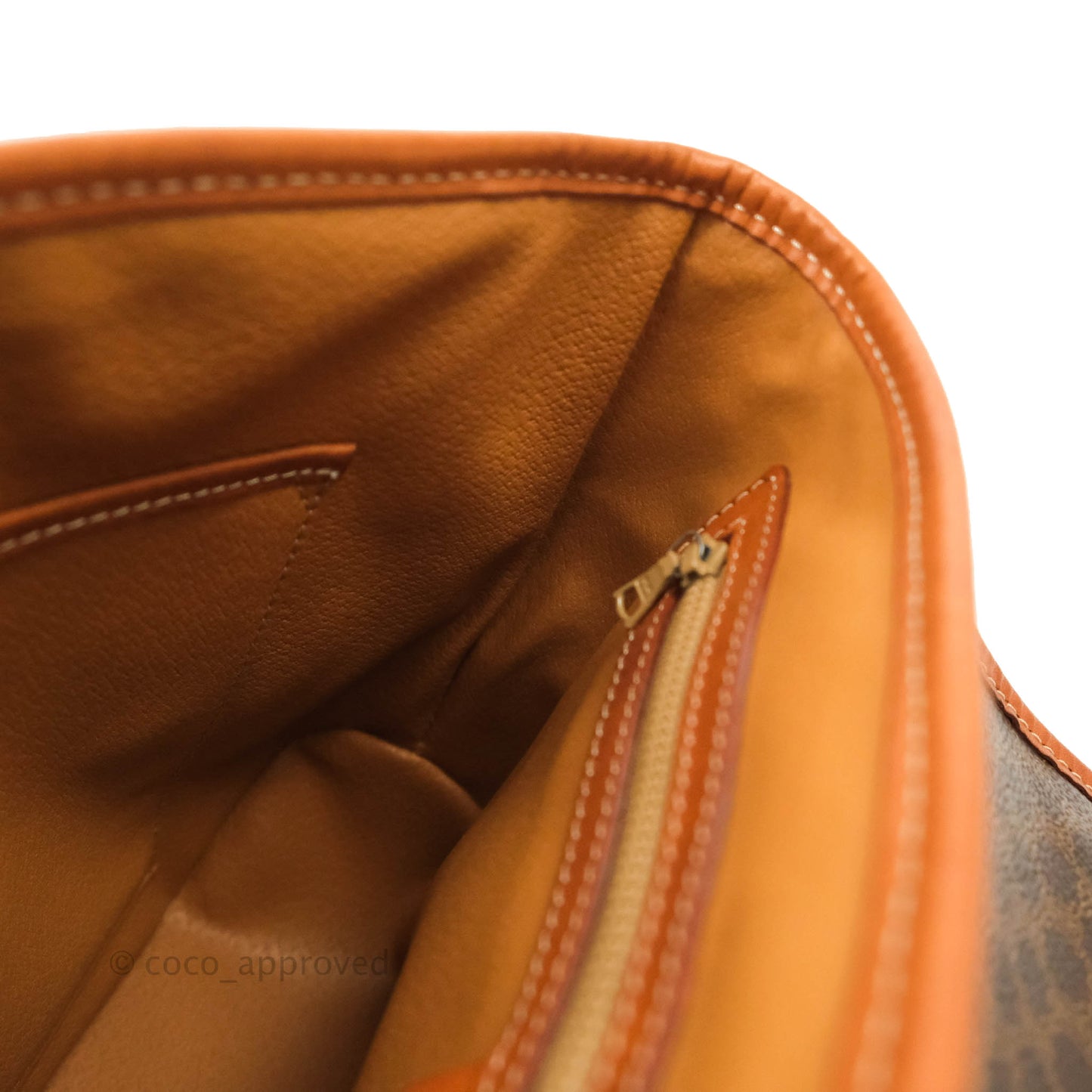 Celine Vintage Brown Canvas Top Handle Bag