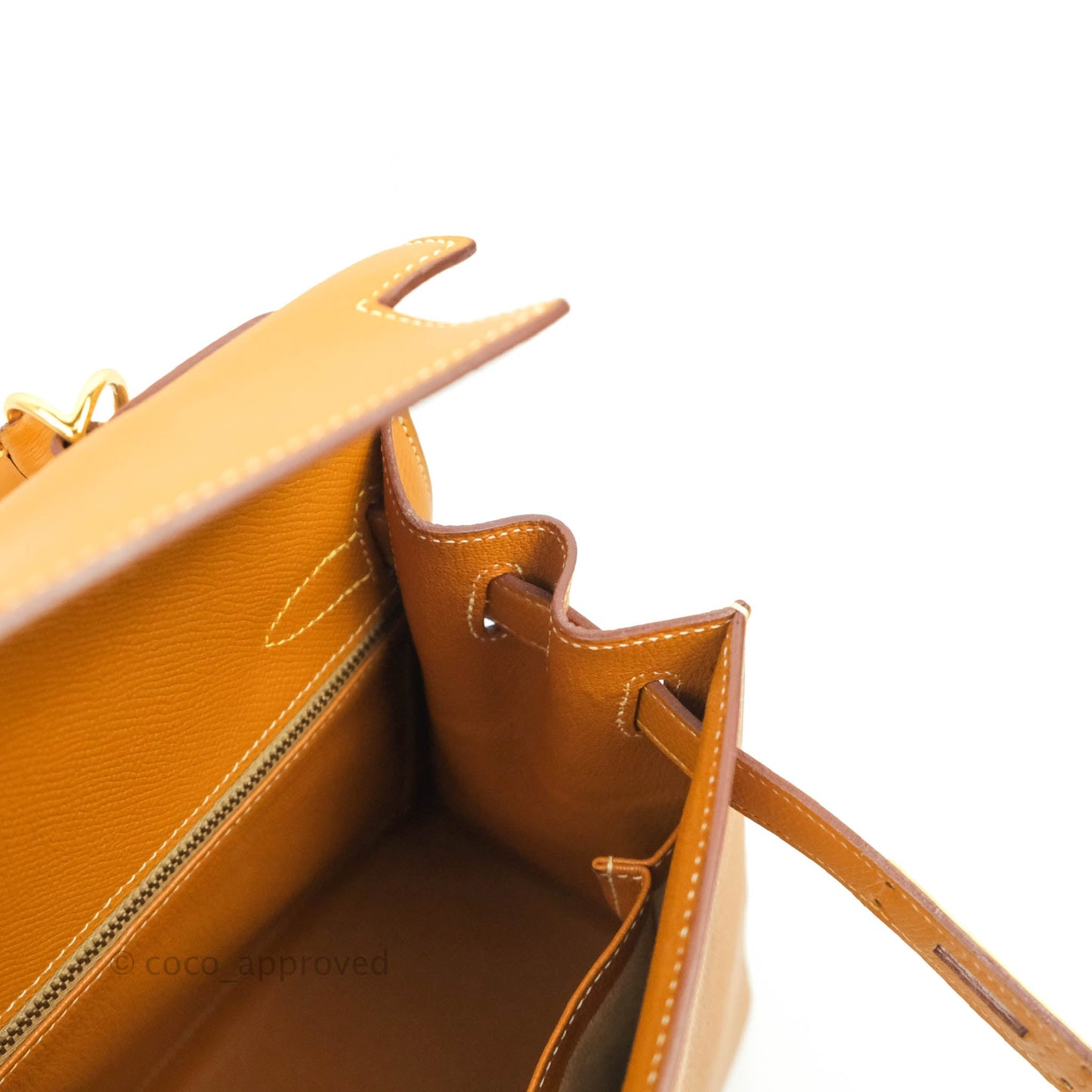 Hermès Vintage Kelly 28 Gold Epsom Gold Hardware