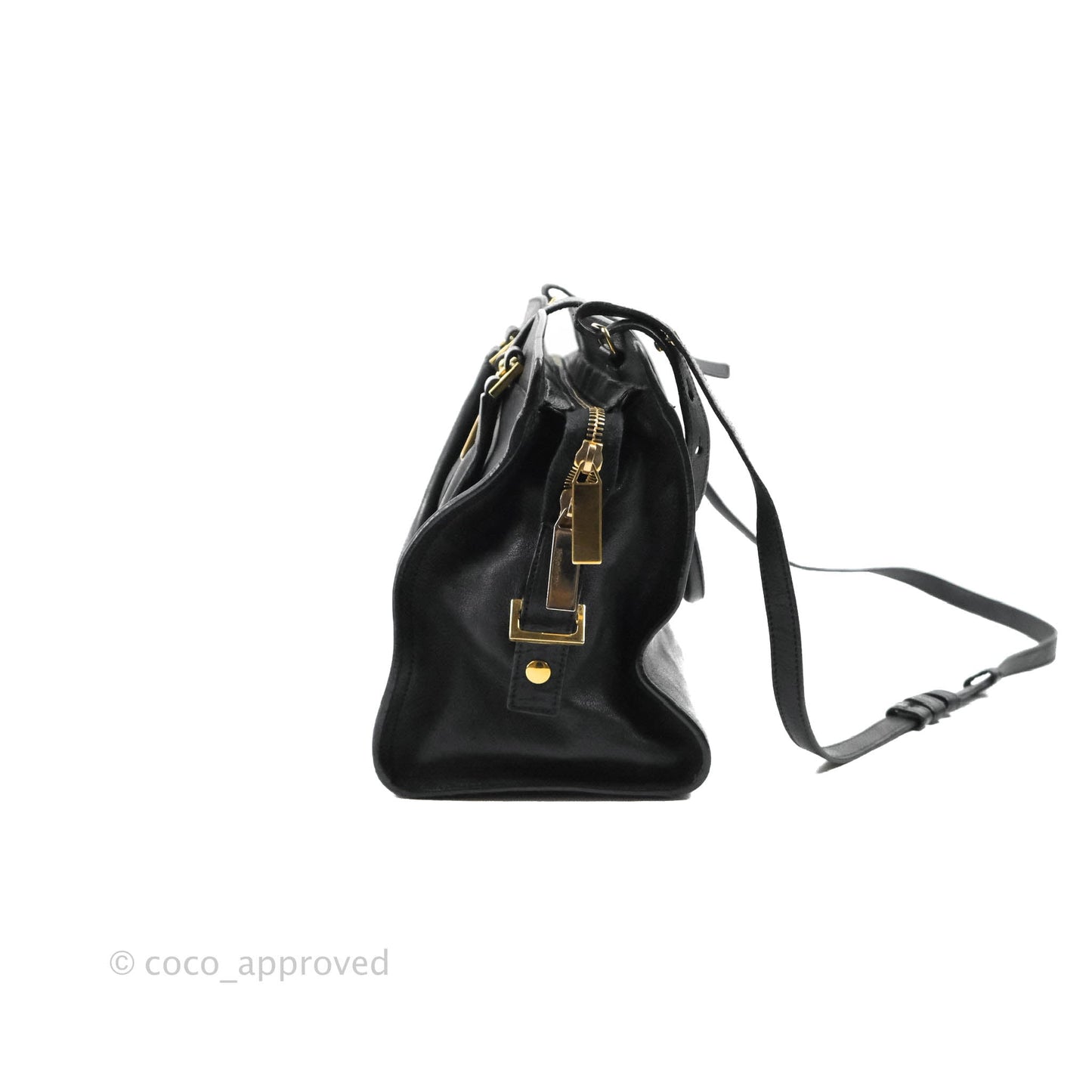 Saint Laurent Cabas Chyc Dark Navy Gold Hardware