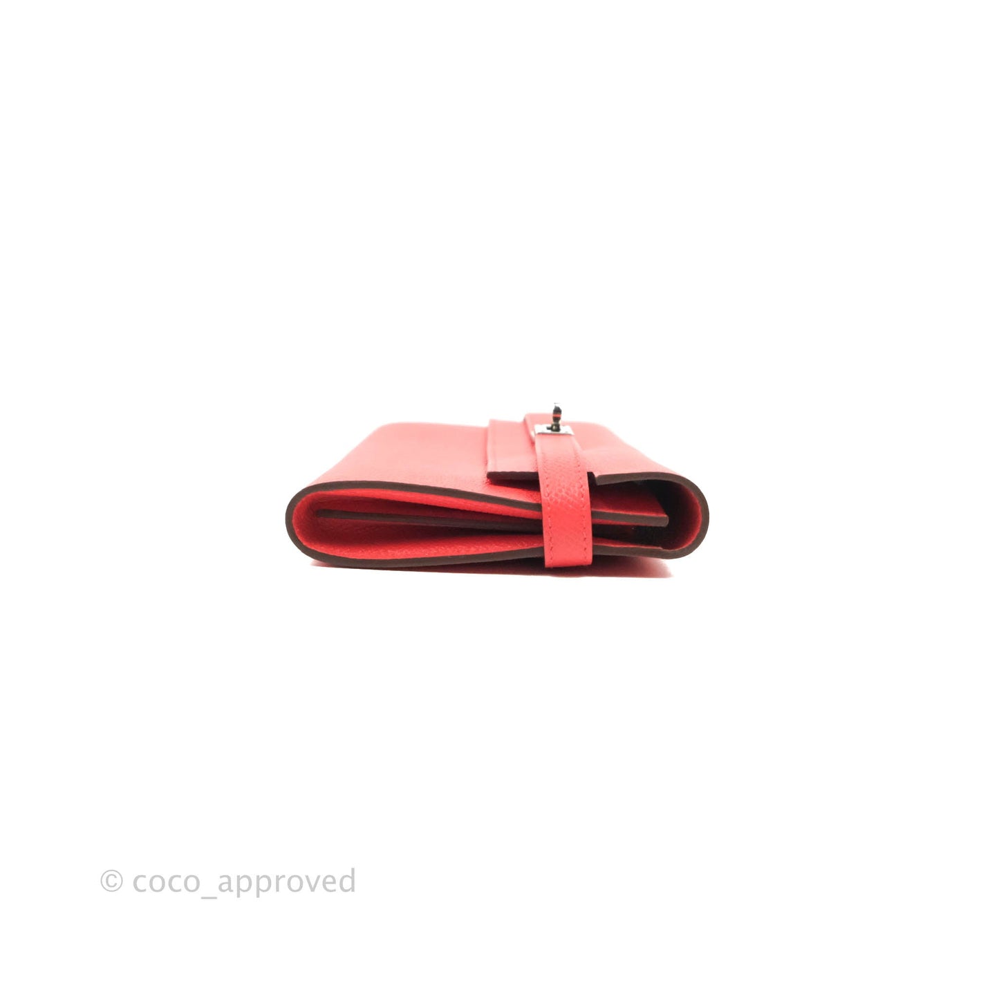 Hermès Kelly Wallet Red Epsom Palladium Hardware