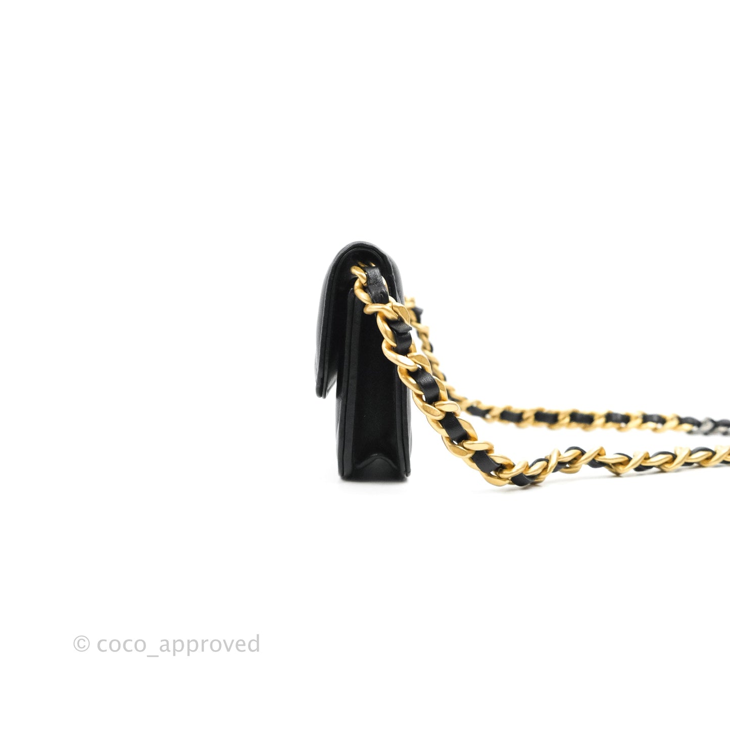 Chanel 19 Mini Clutch with Chain Black Lambskin Mixed Hardware