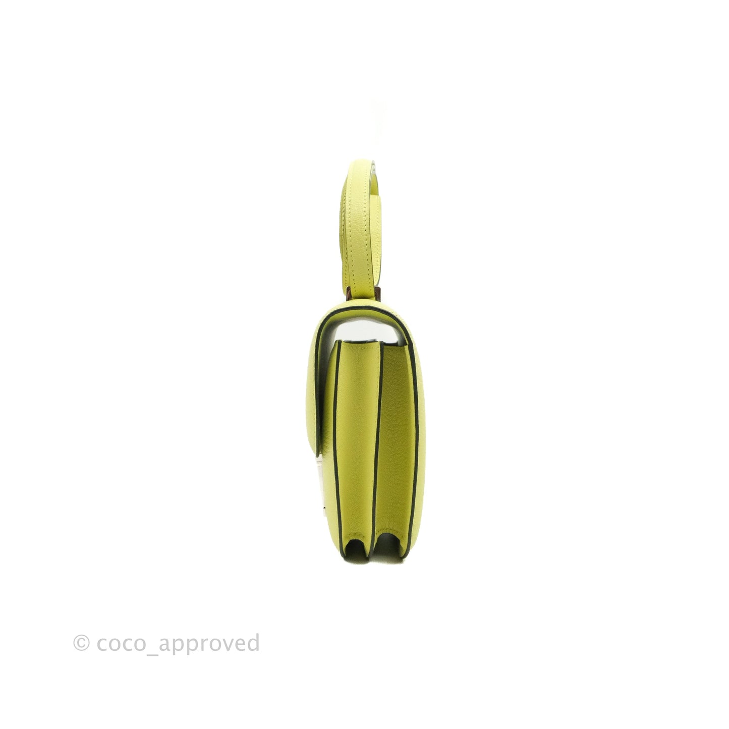Hermès Constance Mini 18cm R9 Jaune Bourgeon Chevre Mysore Palladium Hardware