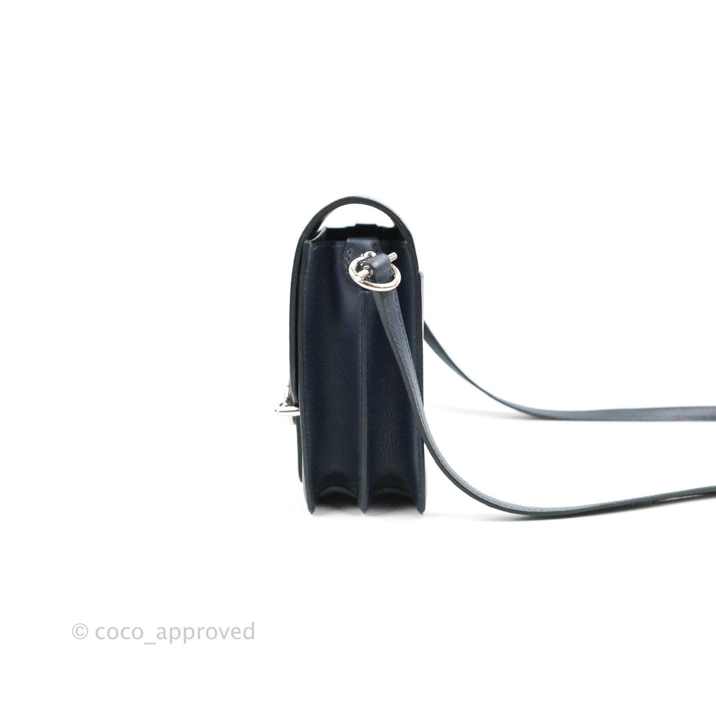 Hermès Roulis Mini 18 Bleu Nuit Evercolor Palladium Hardware