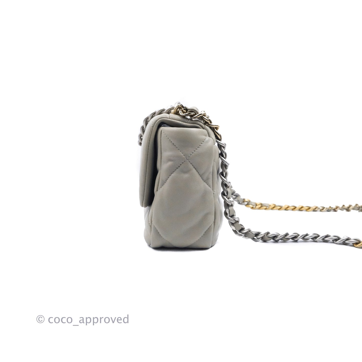 Chanel 19 Small Grey Mixed Hardware 22C
