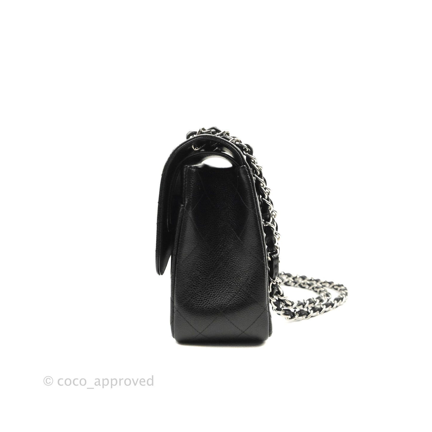 Chanel Jumbo Double Flap Black Caviar Silver Hardware⁣⁣