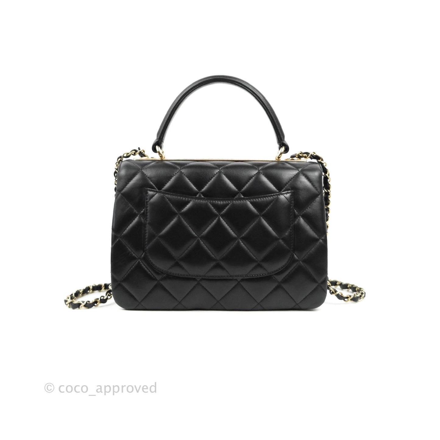 Chanel Small Trendy CC Black Lambskin Gold Hardware