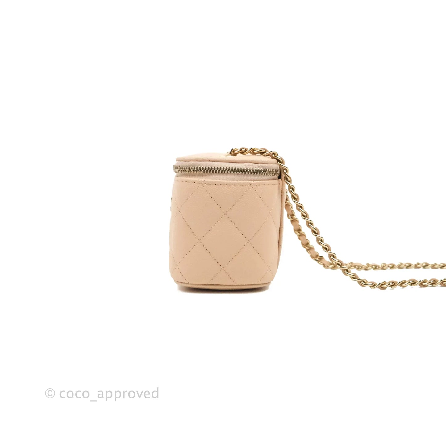 Chanel Mini Vanity With Chain Rose Clair Pink Caviar Gold Hardware