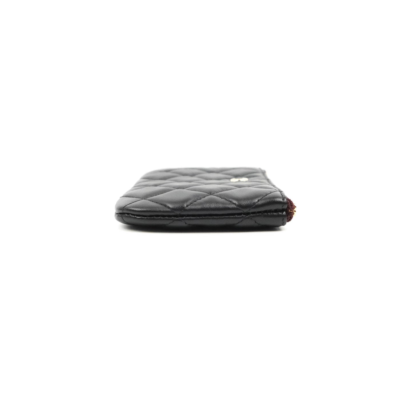 Chanel Quilted Mini O Case Black Lambskin Gold Hardware
