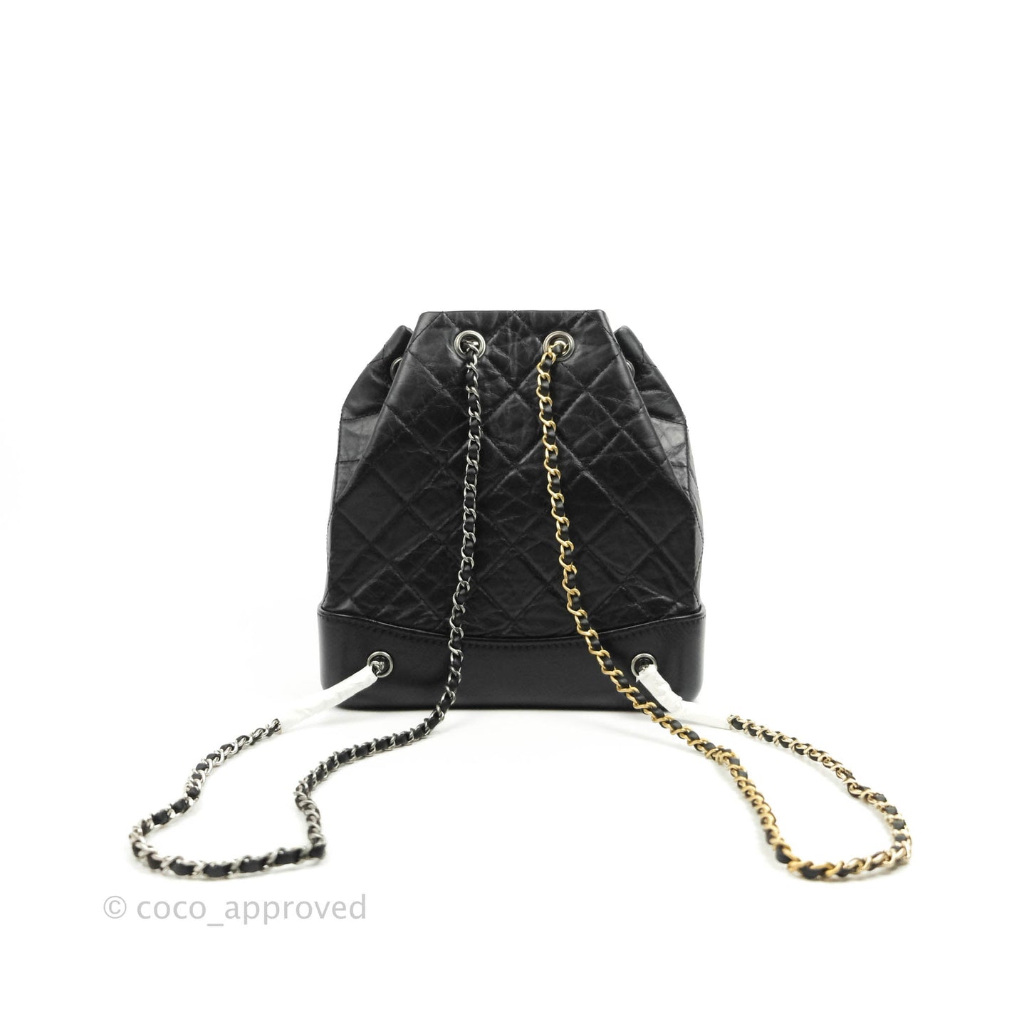 Chanel Small Gabrielle Backpack Black Aged Calfskin