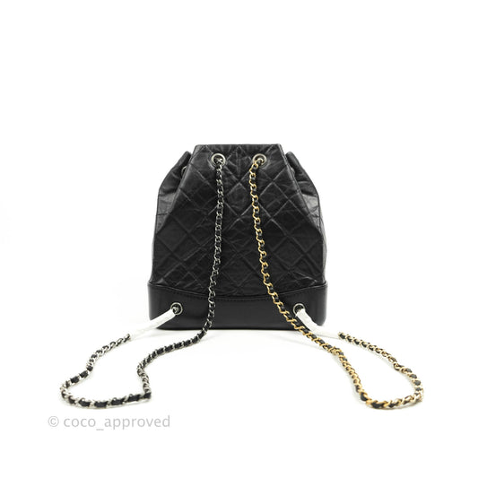 Chanel Small Gabrielle Backpack Black Aged Calfskin