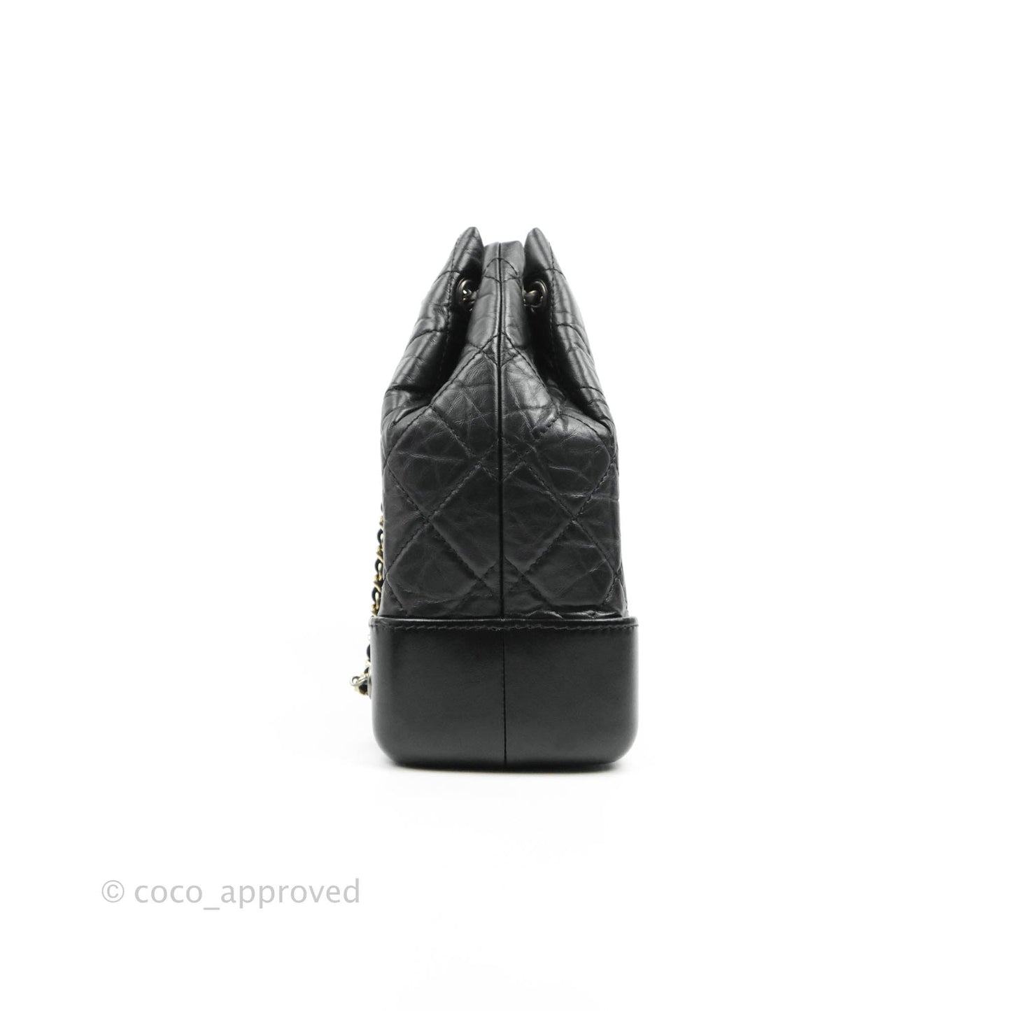 Chanel Small Gabrielle Backpack Black Aged Calfskin