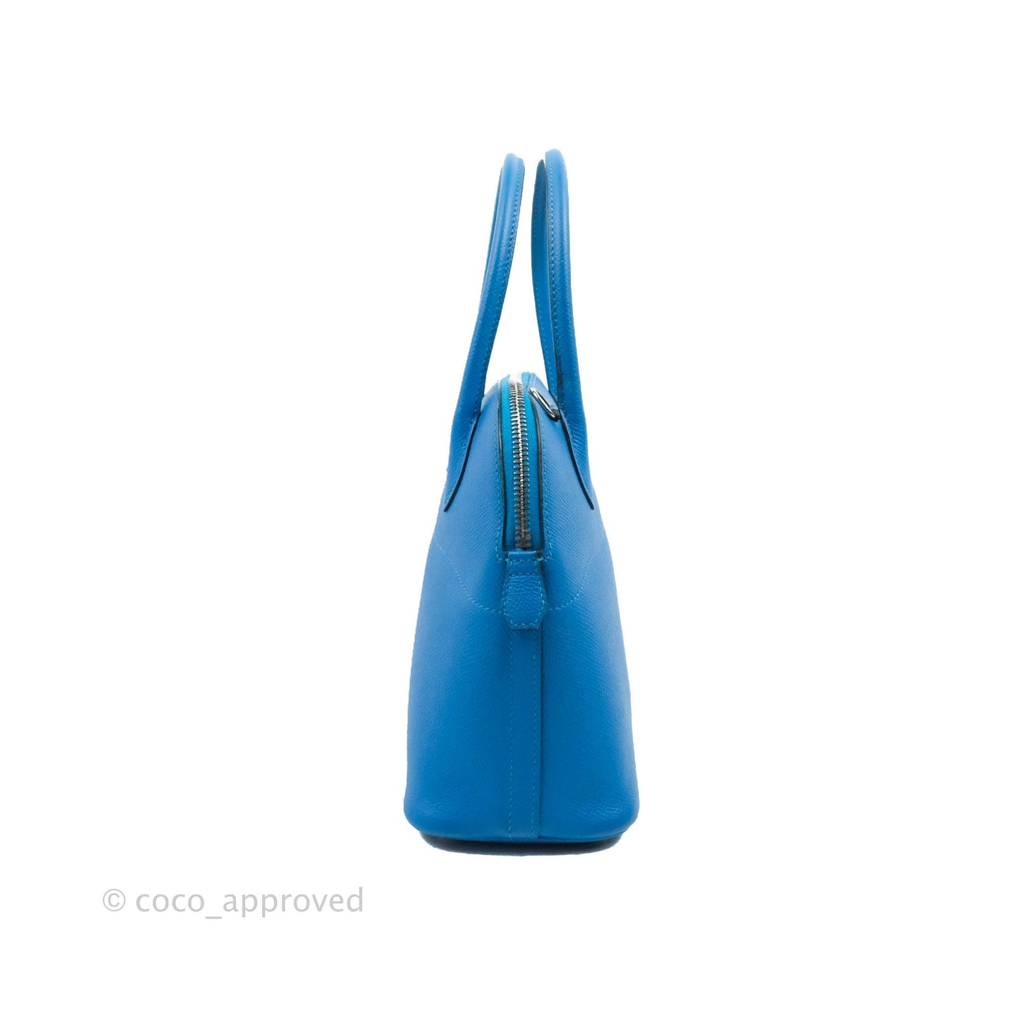 Hermès Bolide 27 Blue Epsom Silver Hardware