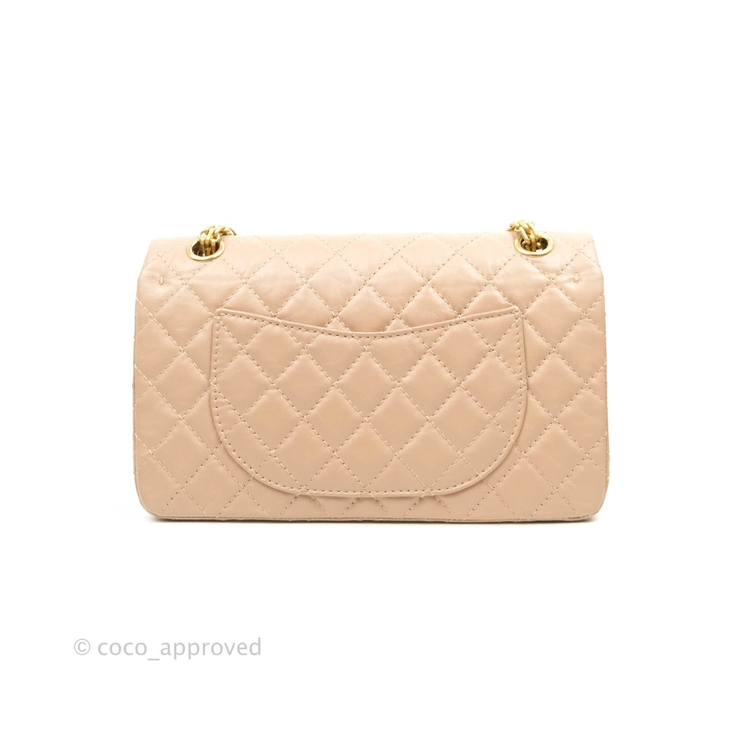 Chanel Reissue Quilted Aged Calfskin Beige Gold Hardware 226