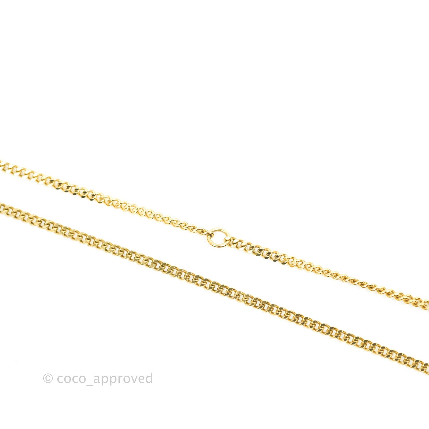 Chanel CC Pendant Necklace Gold Black White Crystal 20K