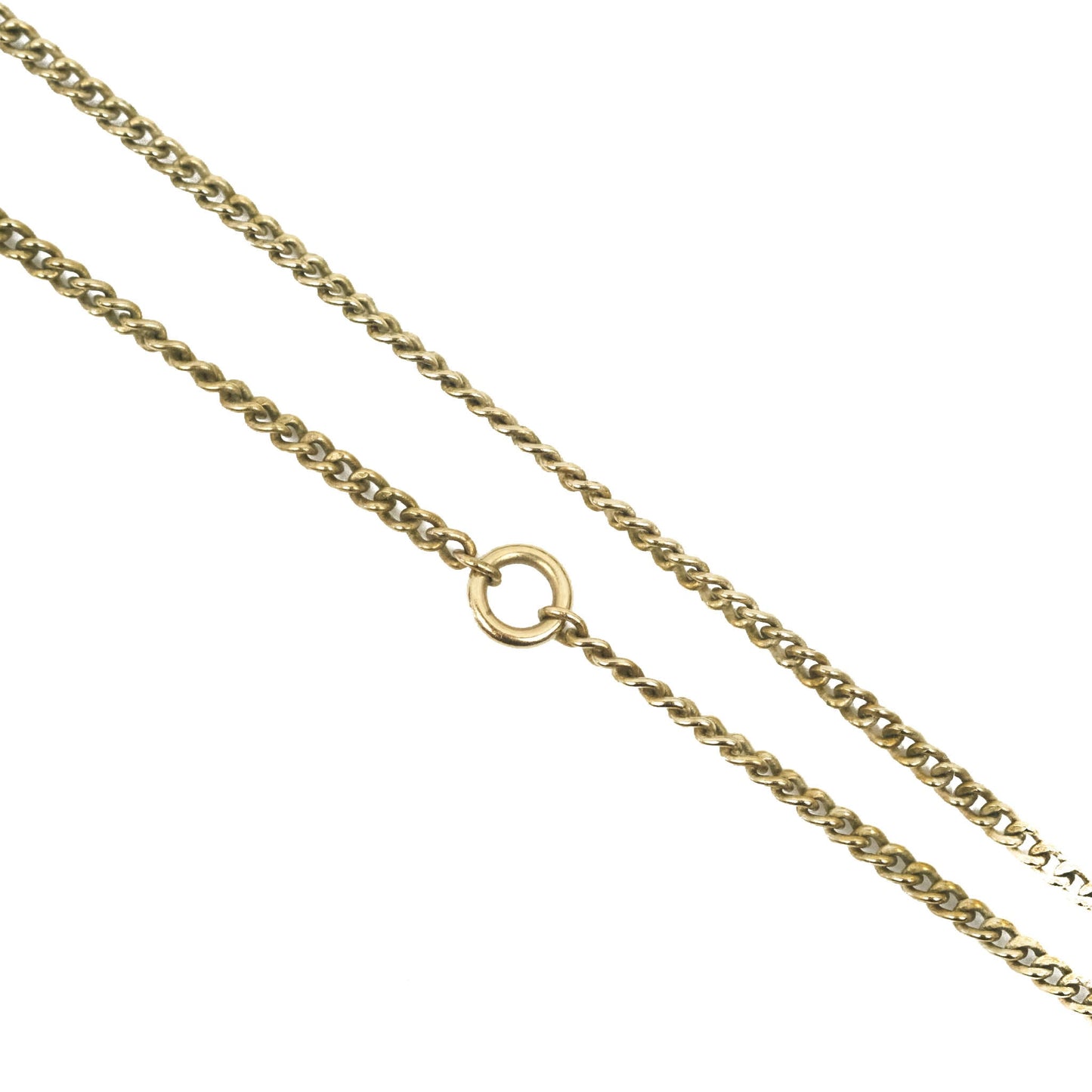 Chanel CC Resin Drop Pendant Necklace Gold Tone 12A