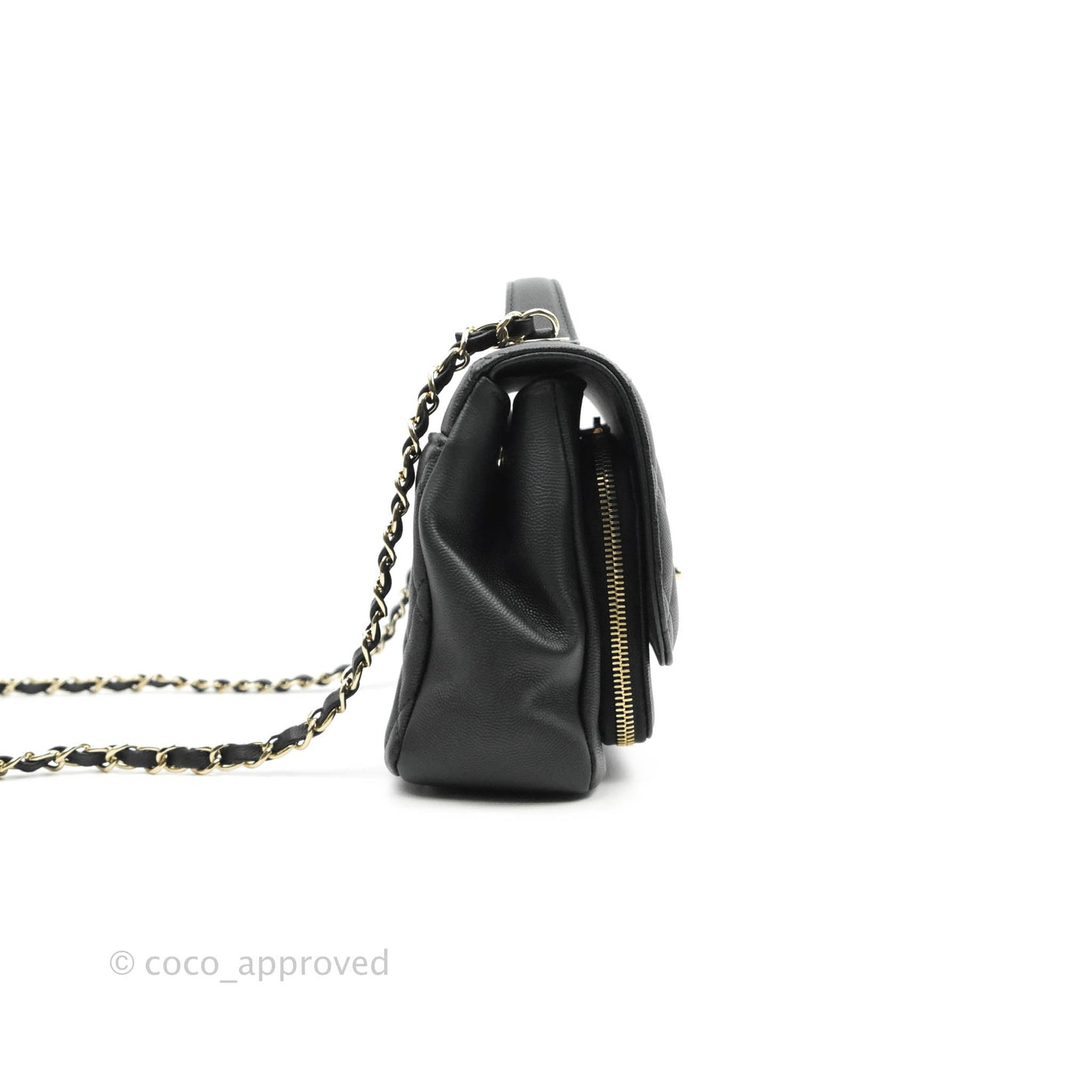 Chanel Quilted Medium Business Affinity Flap Black Caviar Gold Hardware
