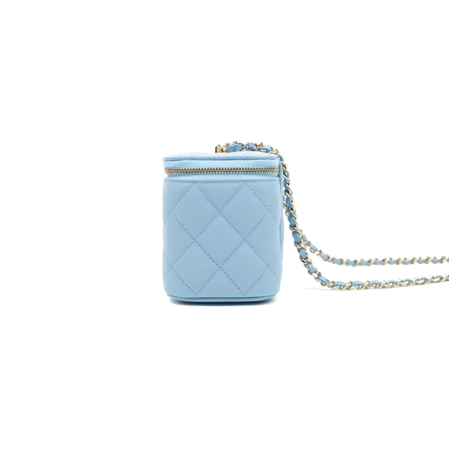 Chanel Vanity with Chain Blue Caviar Gold Hardware 22S