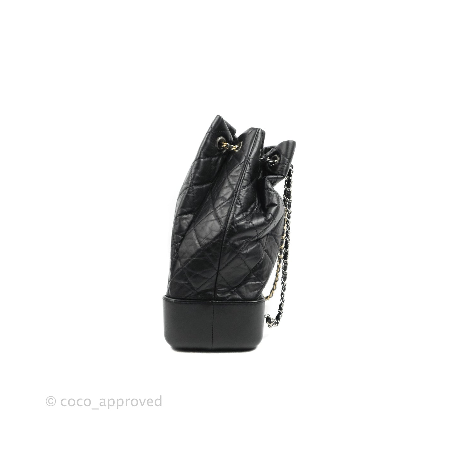 Chanel Medium Gabrielle Backpack Black Aged Calfskin