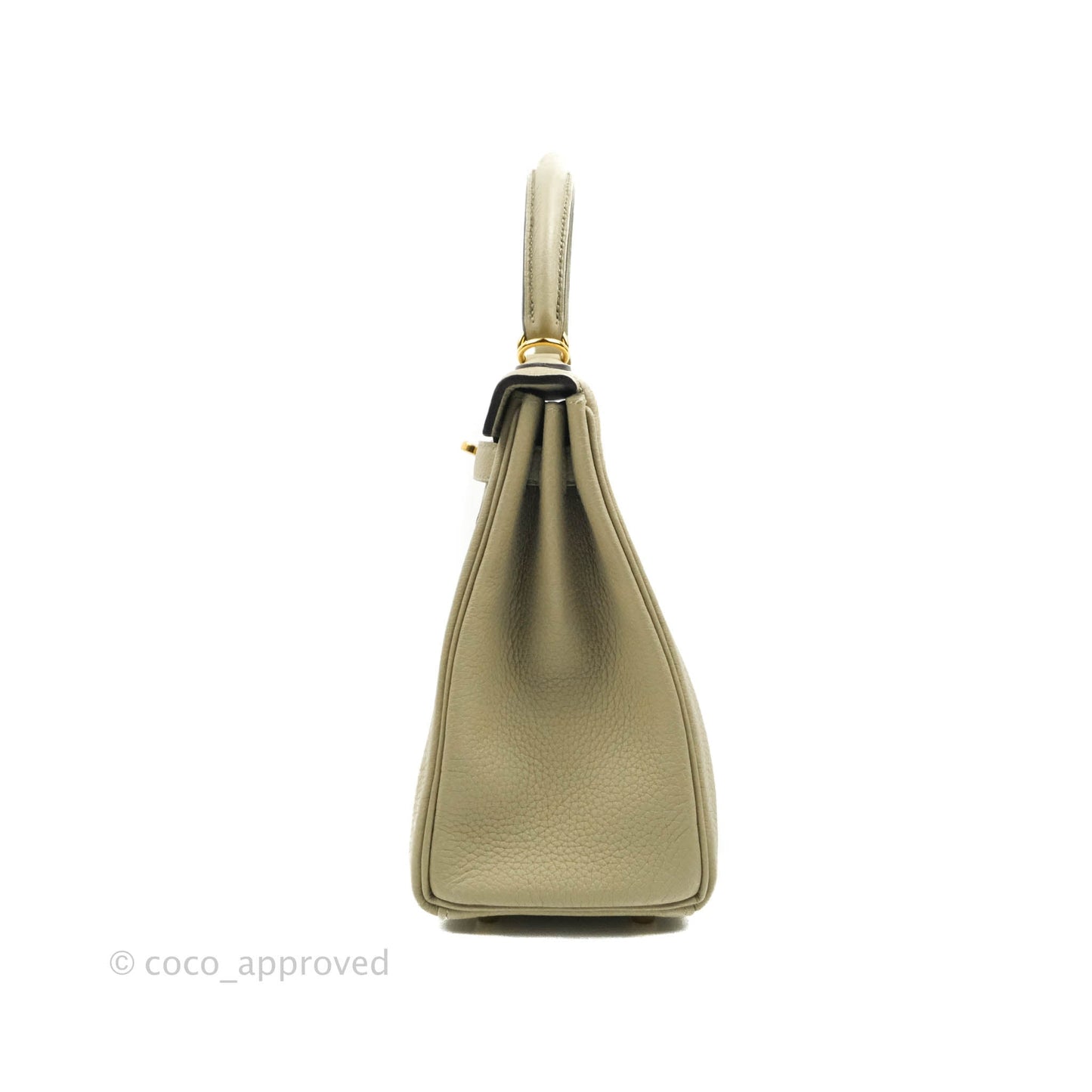 [DM to purchase] Hermès Retourne Taurillon Kelly 25 Sauge Togo Gold Hardware