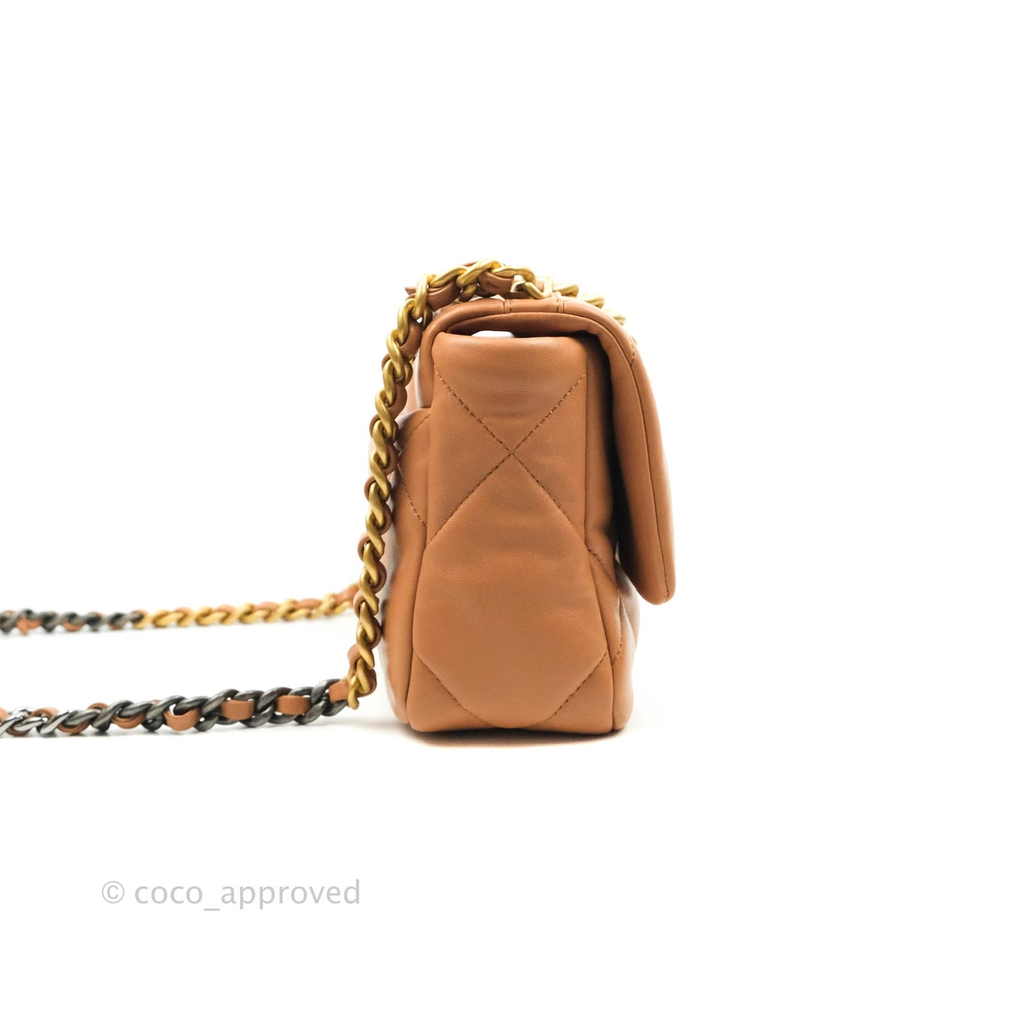Chanel 19 Small Caramel Dark Beige Lambskin Mixed Hardware 21K