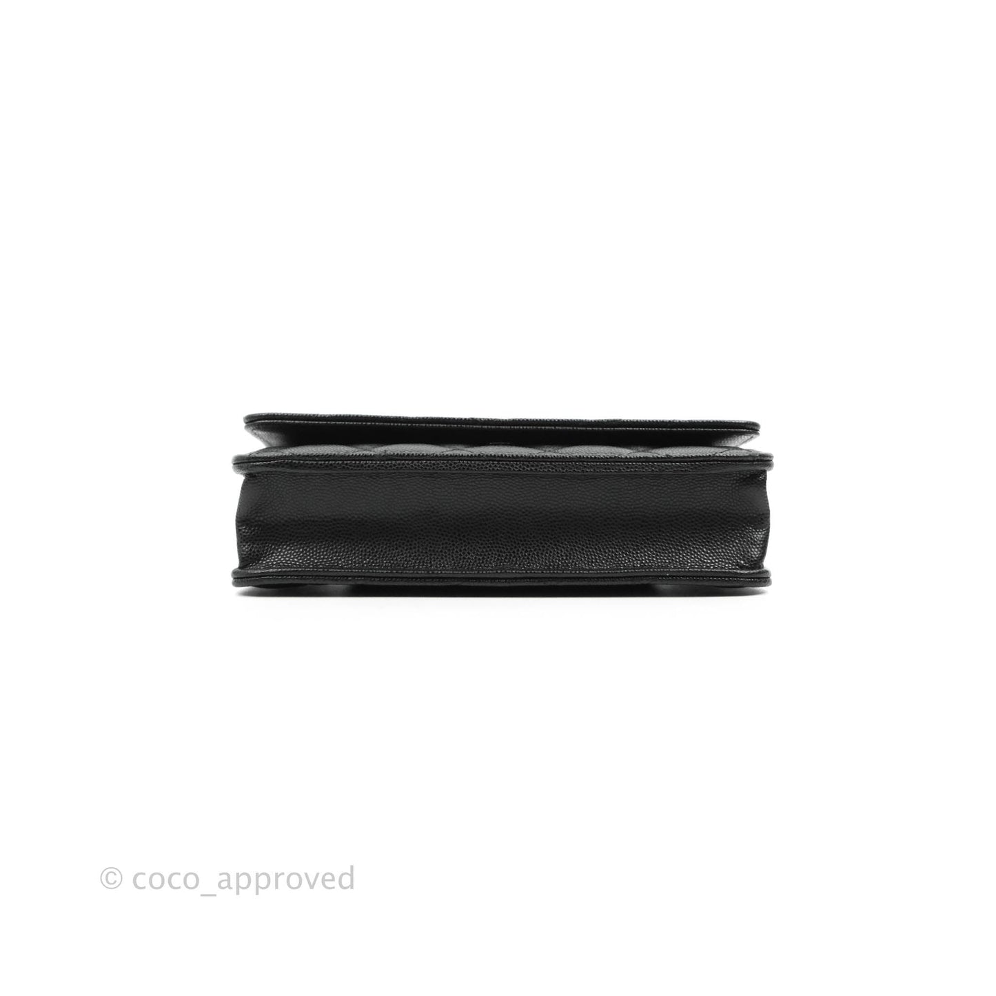 Chanel Quilted WOC Black Caviar Gold Hardware With Charms