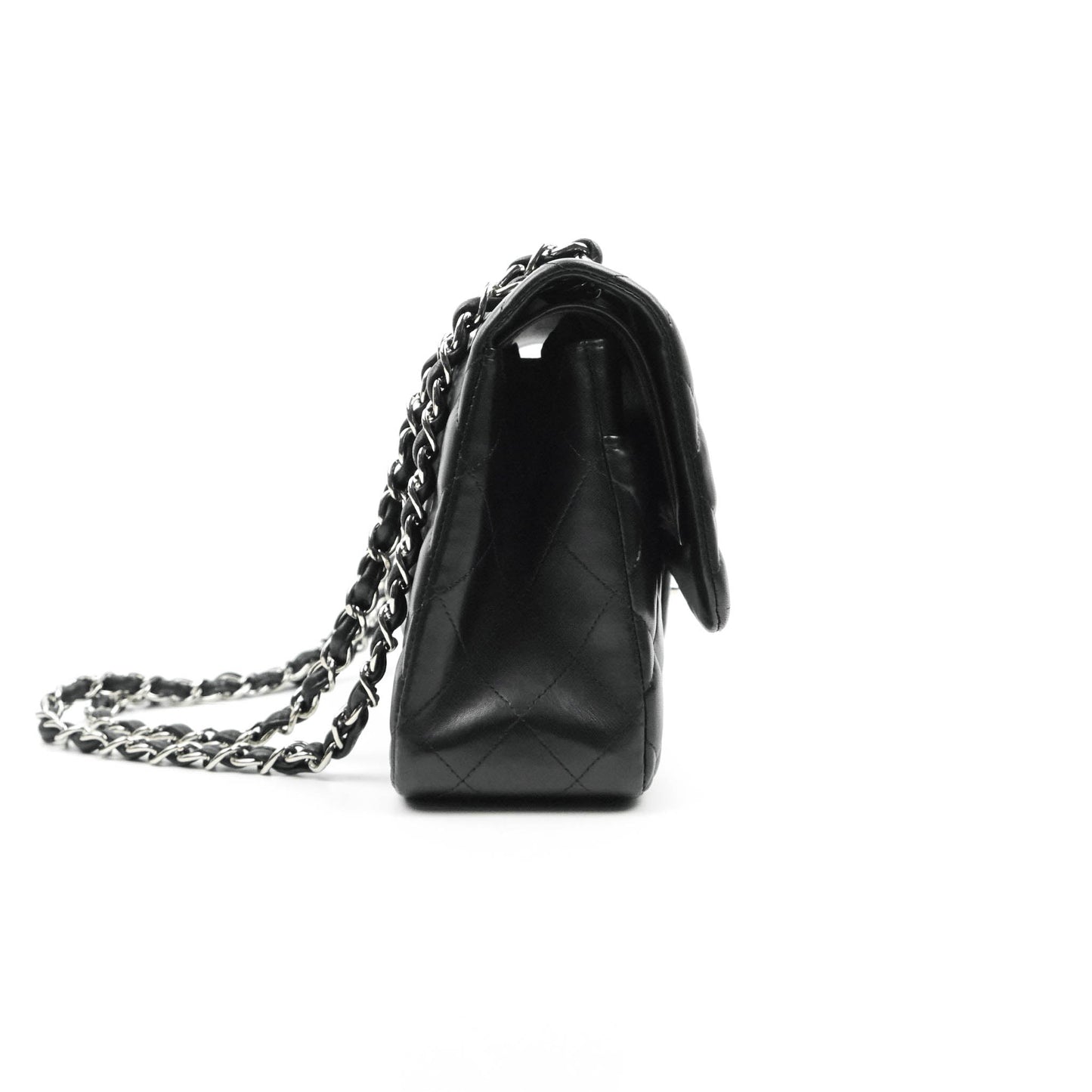 Chanel Jumbo Double Flap Black Lambskin Silver Hardware⁣⁣