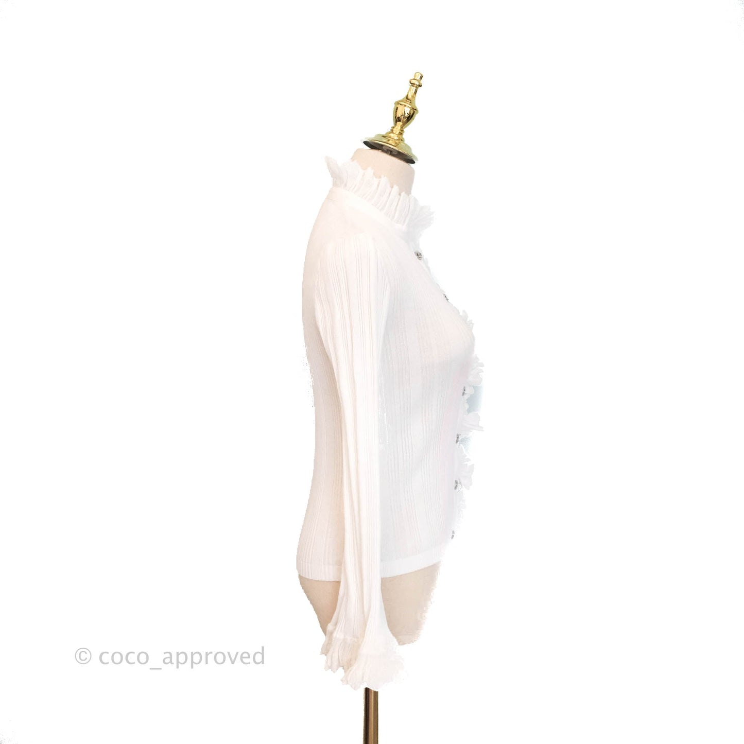 Chanel White Shirt Top Size 34