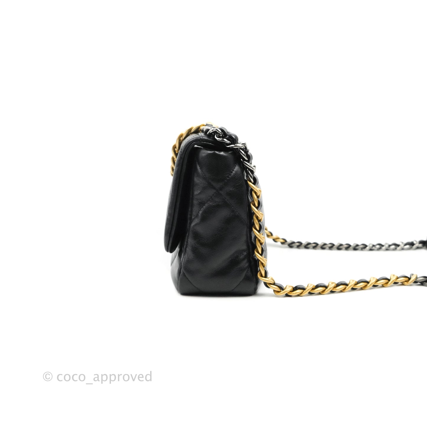 Chanel 19 Small Black Goatskin Mixed Hardware 20S