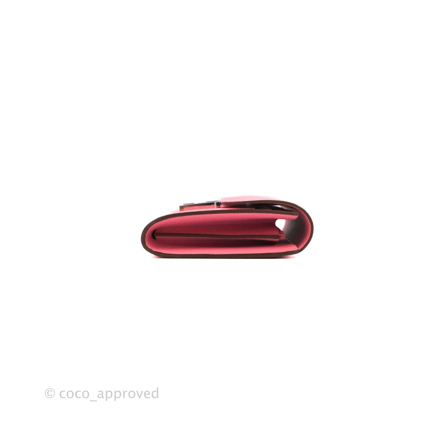 Hermès Constance Short Wallet Rose Azalee Epsom Silver Hardware